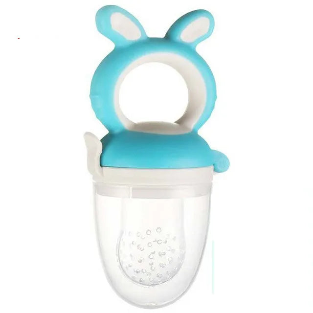 Infant Baby Food Fruit & Vegetable Feeder with Medium Mesh Bag Food Grade Liquid Silicone Yummy Nourishment Feeding Good Vibrations