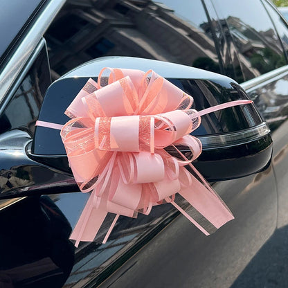 2/4/10Pcs Wedding Car Bow Ribbons Christmas Gift Wrap Packaging Decoration DIY Craft Flowers Birthday Party Supplies Valentines Good Vibrations