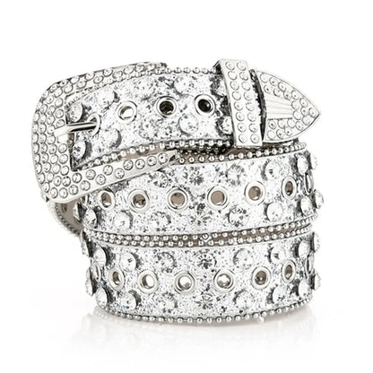 Women's Rhinestone Hollow Belt Women's Pin Buckle Studded Belt For Women Wedding Party Belt Valentines Gifts For Her Good Vibrations