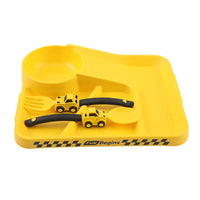 Children's Feeding Dish Set of Dishes for Baby Stuff Suction Cup Plate Aesthetic Tableware for Kids Plates Utensils Dinner Kit Good Vibrations