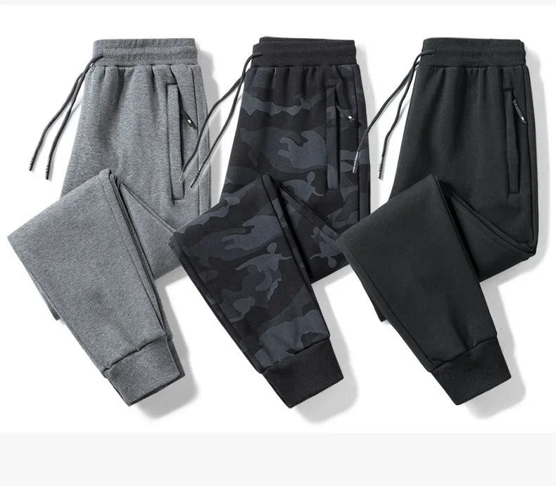 2023 Autumn/Winter New Camouflage Bunched Feet Casual Pants Men's Sweatpants Plus Size Small Feet Pants For Fat Men Good Vibrations
