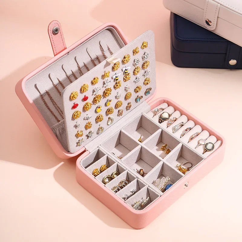 Jewelry Boxes Leather Jewelry Box Organizer Jewelry Display and Packaging Ring Box Suitable for Earrings and Rings Good Vibrations