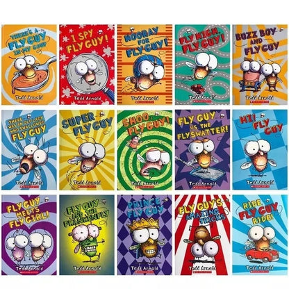 15 Books / Set English Usborne Books for Children Kids Picture Books Baby Famous Story The Fly Guy Series Fun Reading Story Book Good Vibrations