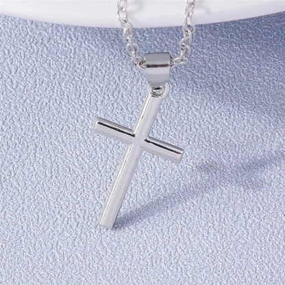 Fashion Cross Necklace for Women Men Gold Silver Color Dazzling Crystal Jesus Crucifix Necklace Christian Jewelry Wholesale Good Vibrations