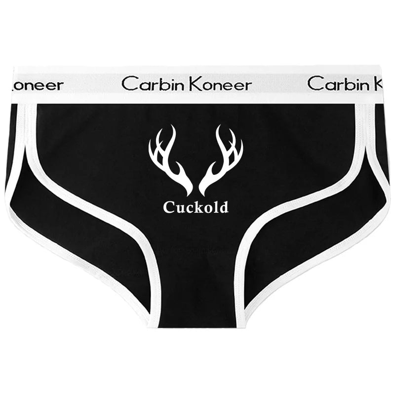 Antlers Cuckold Sexy Print Underwear for Women Cute Women Panties Premium Cotton Underpant Women Intimates Underwear Women Good Vibrations