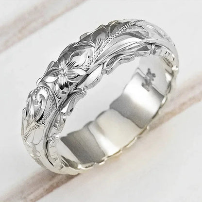 14 k Gold color Suspended Carved Rose Flower Ring for women and men gold rings Women's jewelry rings Wedding Anniversary 2021 Good Vibrations