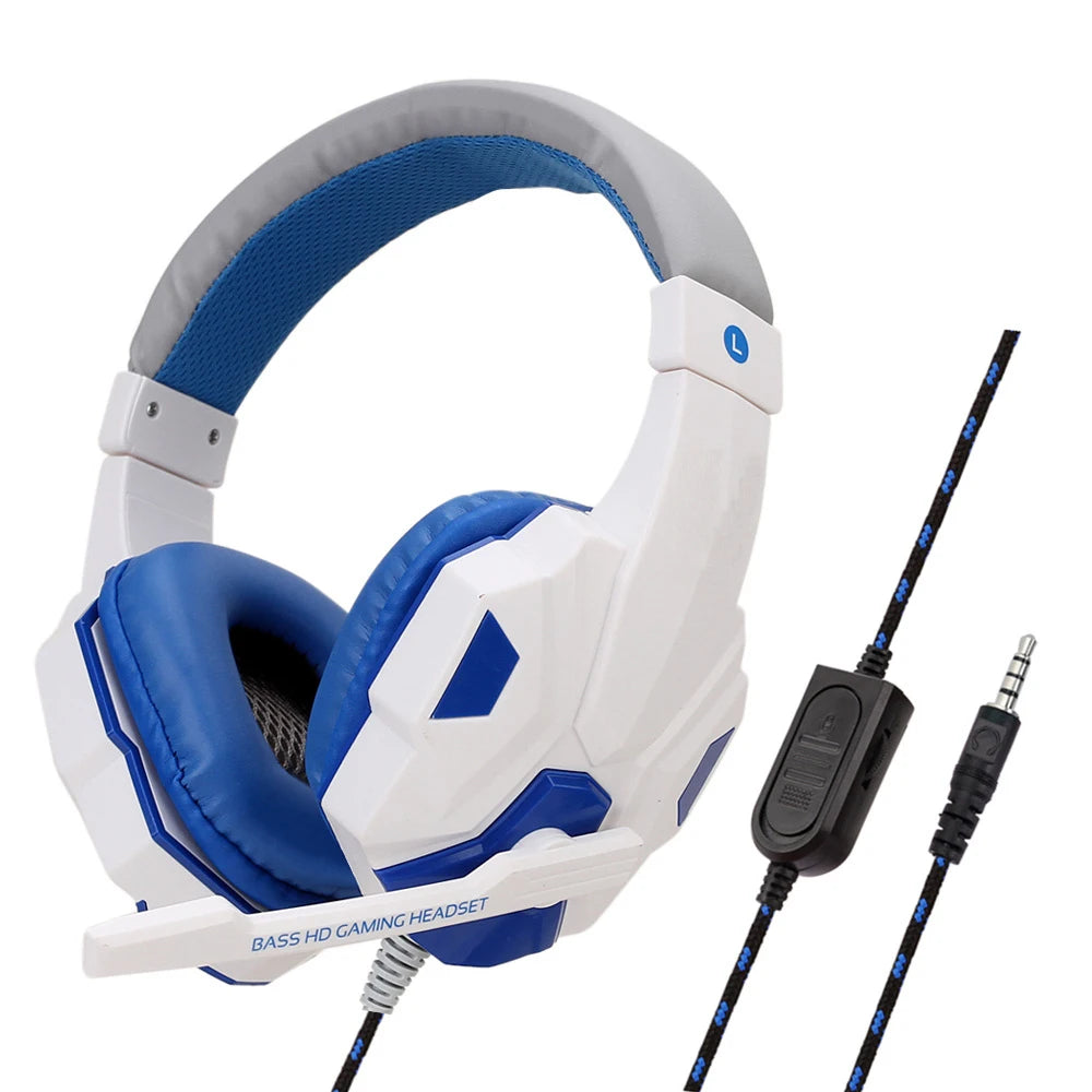 Wired PS4/PS5/Xbox/Smartphone/PC Headset Gaming Headset 120° Adjustable Gamer Headset with Noise Cancelling Microphone Good Vibrations