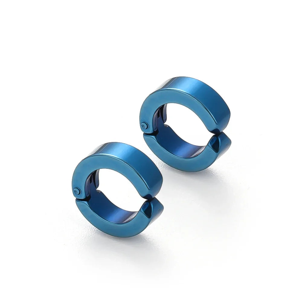 2pcs Anime Chainsaw Man Yoshida Hirofumi Cosplay Ear Clip Earrings Women Men Punk Black No Pierced Fake Ear Circle Pop Jewelry Good Vibrations