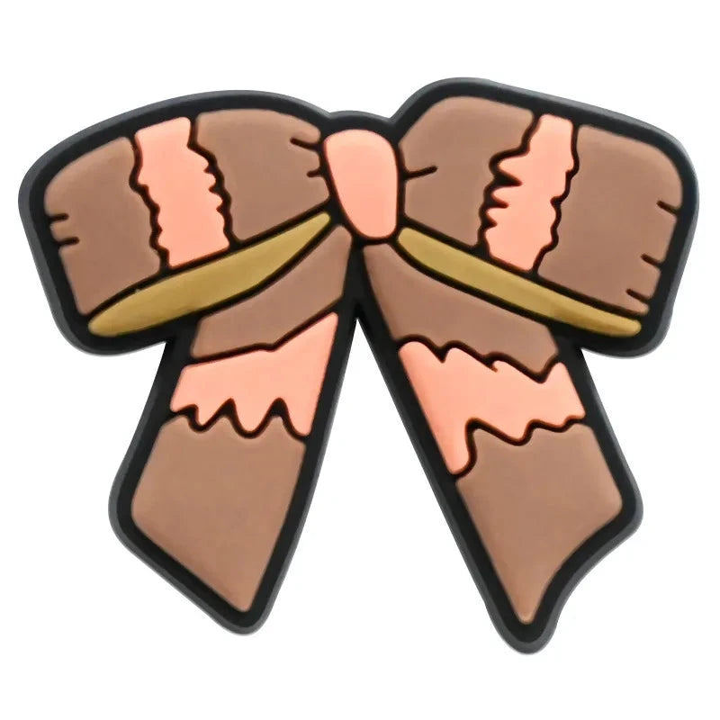 Cute Bow Shoe Charms for Crocs Accessories Decorations Shoe Clog Pin Kids Adults Party Favor Gifts Good Vibrations