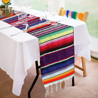 Mexican Pinata Happy Birthday Banners Party Decorations Rainbow Tassel Garlands Flags Table Runner Cinco De Mayo Party Supplies Good Vibrations