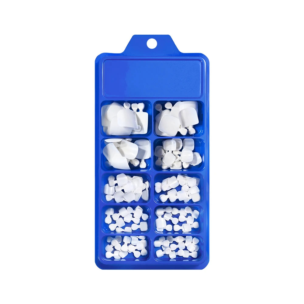 100pcs Fake Toenail Natural White Press On Toe Foot Full Cover Square Nails Art Tips Artificial Acrylic False Nail Manicure Tool Good Vibrations
