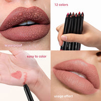 Lip Liners Pencil Eyeliner Lips Original Makeup Long Lasting Lip Liner Set Lipliner Pencil Waterproof Cosmetics Brown Lipstick Good Vibrations