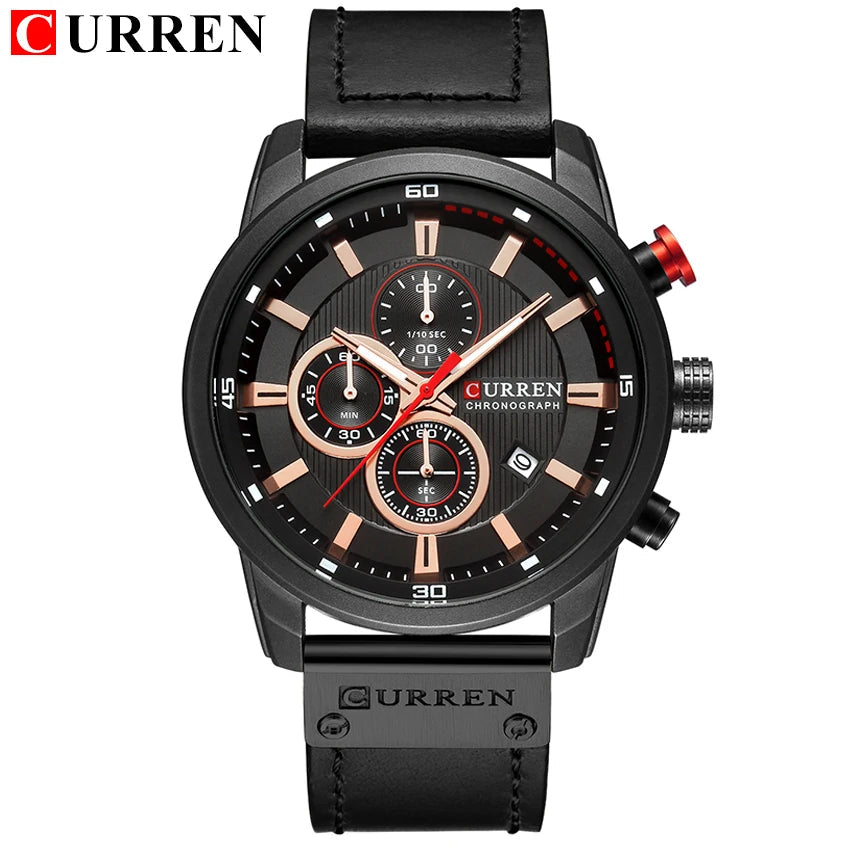 CURREN Fashion Date Quartz Men Watches Top Brand Luxury Male Clock Chronograph Sport Mens Wrist Watch Hodinky Relogio Masculino Good Vibrations
