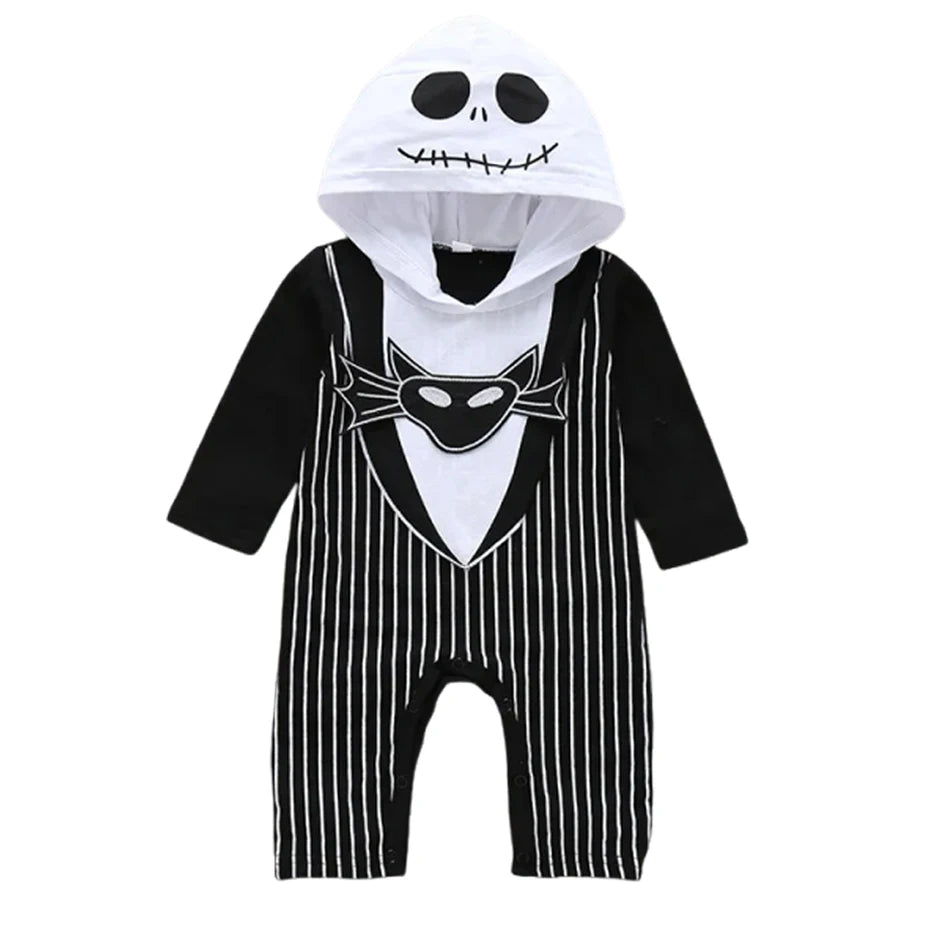 Baby Boy Girls Halloween Cosplay Pumpkin Clothes Jack Nightmare Before Xmas Romper Christmas Cotton Striped Costume Good Vibrations