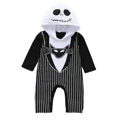Baby Boy Girls Halloween Cosplay Pumpkin Clothes Jack Nightmare Before Xmas Romper Christmas Cotton Striped Costume Good Vibrations