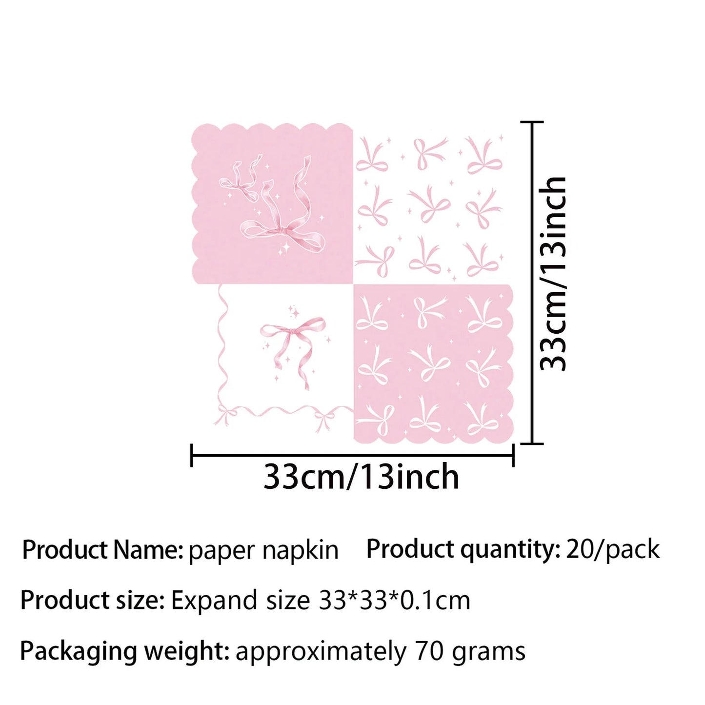Pink Bow Tie Disposable Tableware Birthday Party Supplies Festival Tableware Pink Pattern Plate Mat Disposable Paper Cups Knive Good Vibrations