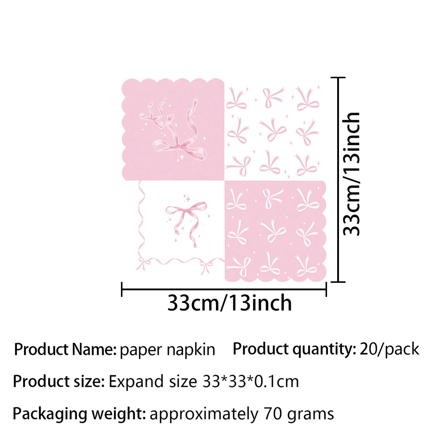 Pink Bow Tie Disposable Tableware Birthday Party Supplies Festival Tableware Pink Pattern Plate Mat Disposable Paper Cups Knive Good Vibrations