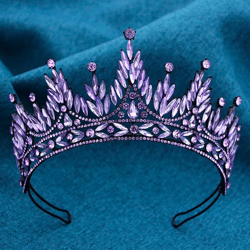 Gorgeous Baroque Crown for Bridal Tiaras Wedding Headwear Prom Diadem Hair Jewelry Prom Pageant Tiaras and Crowns Good Vibrations