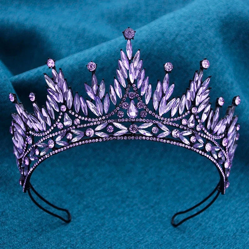 Gorgeous Baroque Crown for Bridal Tiaras Wedding Headwear Prom Diadem Hair Jewelry Prom Pageant Tiaras and Crowns Good Vibrations
