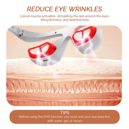 Electric Eye Massager Red Light Relieves Eye Fatigue Eyes Massage Glasses Hot Compress Eye Glasses Massager Dark Circles Remover Good Vibrations