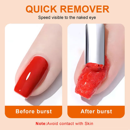 Gel Nail Polish Remover, Quick & Easy Polish Remover In 2-3 Minutes, No Need Soaking Or Wrapping - 0.51oz Good Vibrations