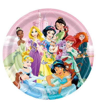 Princess Party Favor Girls' Happy Birthday Banner Princess Pinata Fillers Mask Stickers Disposable Tableware Set Decorations Good Vibrations
