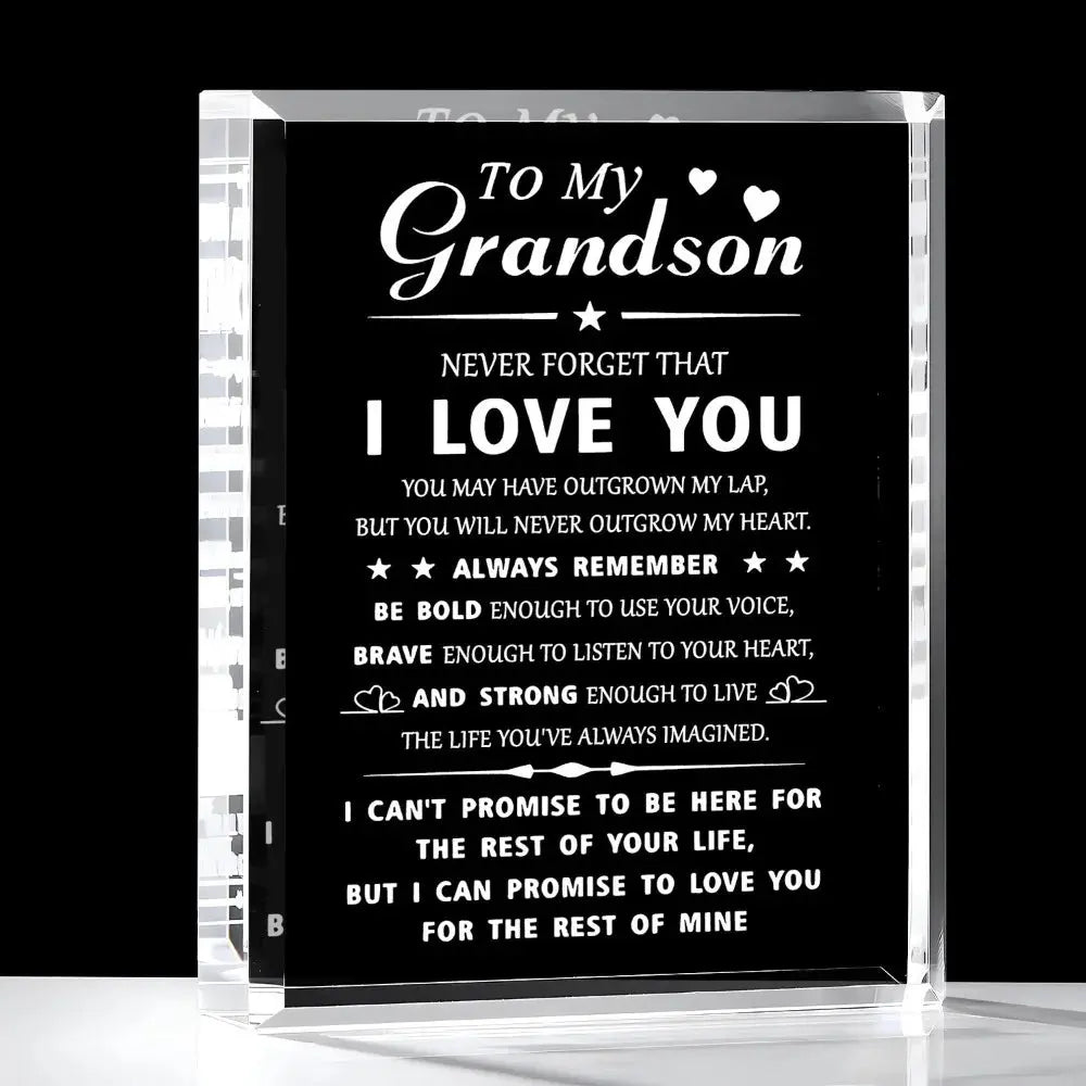 Heartwarming Grandson Gift, Unique Birthday Graduation Christmas Present,Perfect for Family Friends Loved Ones, Special Keepsake Good Vibrations