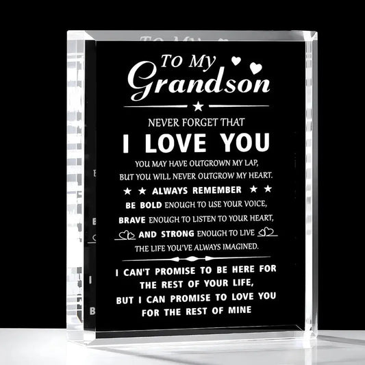 Heartwarming Grandson Gift, Unique Birthday Graduation Christmas Present,Perfect for Family Friends Loved Ones, Special Keepsake Good Vibrations