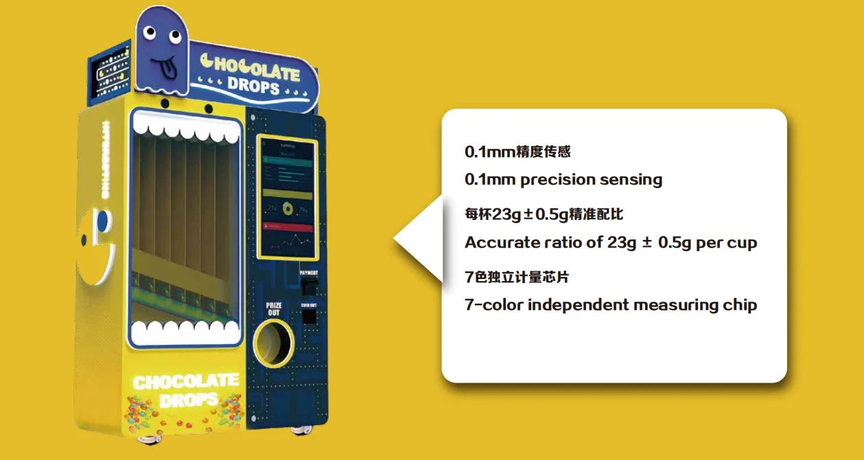 Self Service Popular Multi Flavoured Delicious Chocolate Sugar Beans Candy Vending Machine Fully Automatic Candy Dispenser Good Vibrations