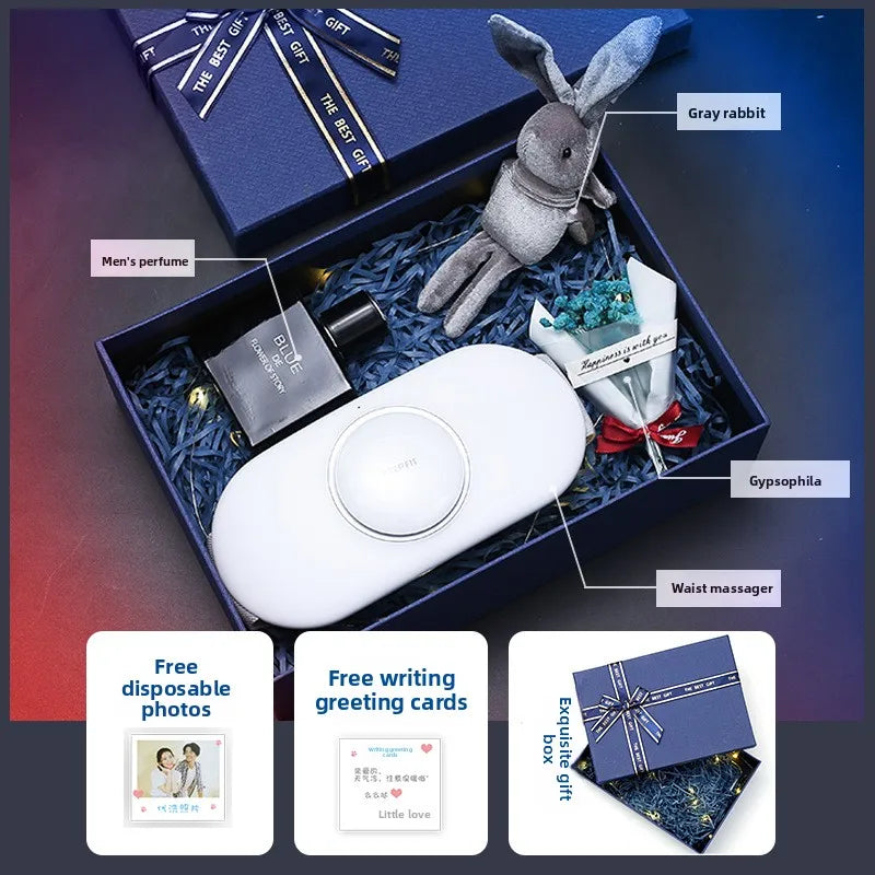 Men's birthday gift for boys, boyfriend, husband, dad, high-end gift box, waist massager, eye sunglasses. Good Vibrations