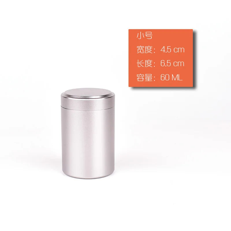 New Airtight Smell Proof Container Quality Stainless Steel Mini Tea Cans Herb Stash Jar Tea Coffee Storage Box Tea Caddies Box Good Vibrations Adult Super Store