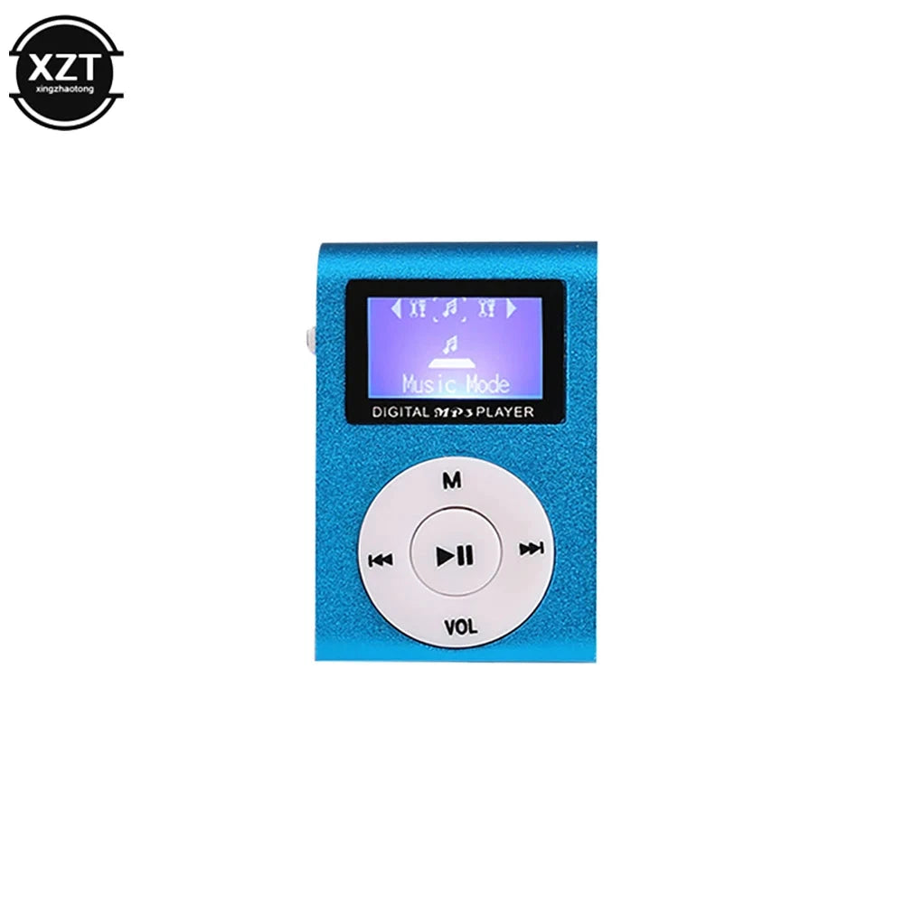 Portable MP3 Music Player Mini Metal Clip MP3 Student Walkman Support  Micro SD TF Card LCD Screen Fashion Sport Music Playe Good Vibrations