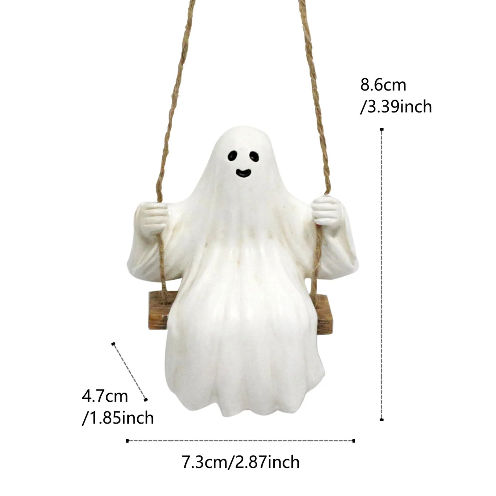 Halloween Decorations Ghost Figurines Halloween Ghost Hanging Ornament for Halloween Holiday Parties Decor Good Vibrations