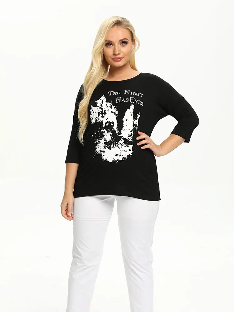 Womens plus size woven round neck shirt belongs to the category of womens clothing Good Vibrations