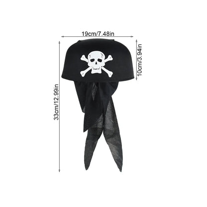 Pirate Captain Cosplay Costume Props Hat Hook Skeleton Eye Patch Kids Favors Gift Toy Pirate Party Halloween Decoration Supplies Good Vibrations