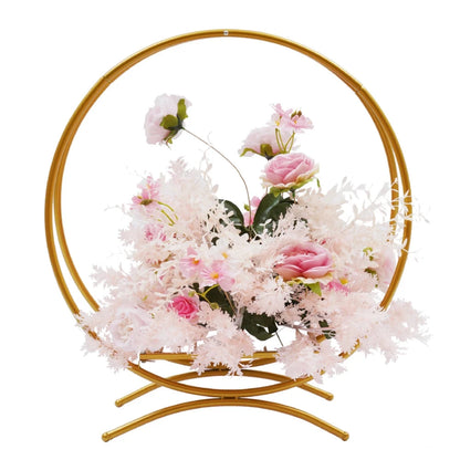 Gold 80cm Wedding Cake Stand Flower Stand Floral Hoop Wedding Decor Good Vibrations