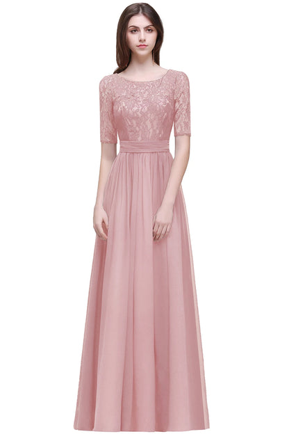 Women Plus Size Lace Chiffon Bridesmaid Dresses Long For Wedding Elegant A Line Evening Party Gown Guest Prom Vestidos De Soiree