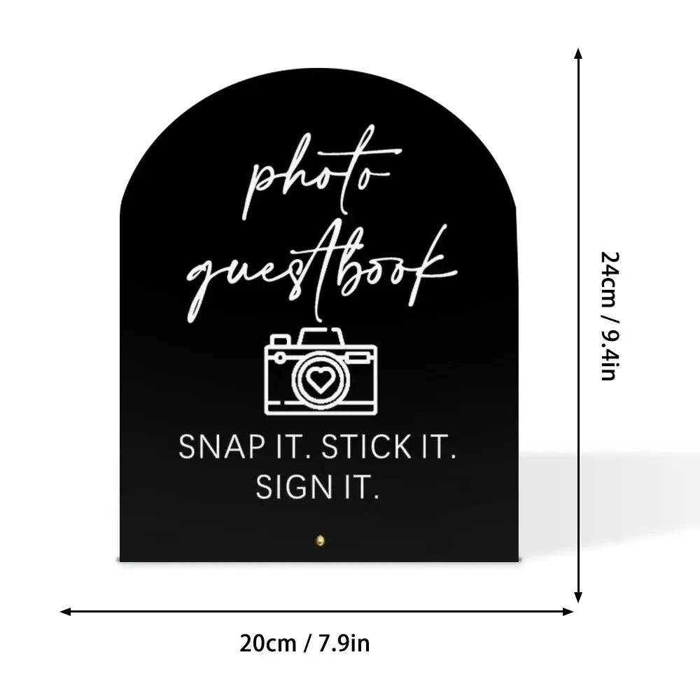 Wedding Photo Guestbook Acrylic Sign Showcases photo guestbook SNAP IT. STICK IT. SIGN IT. for Weddings Events Parties Good Vibrations