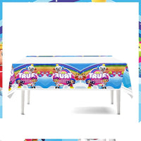 True Rainbow Kingdom Party Supplies Disposable Tableware Plates Balloon Cake Topper Kids For Boy Girl Favor Birthday Party Decor Good Vibrations