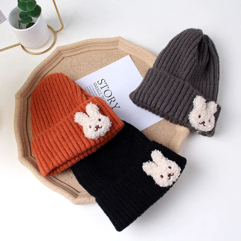 Autumn Winter Baby Hat Soft Warm Knitted Boy Girl Children Beanies Caps Solid Color Crocheted Infant Kids Bonnet Hats 0-3Y Good Vibrations