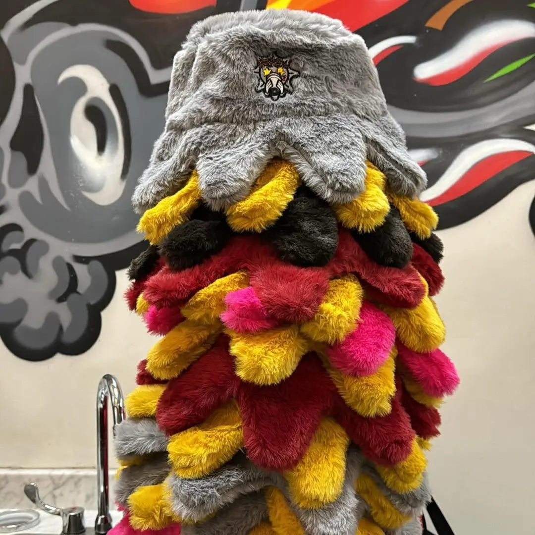 2025 New European and American Trendy Fishing Hat Retro Autumn and Winter Warm Rabbit Fur Octopus Hat Casual Hat Good Vibrations