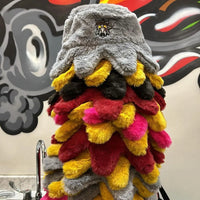 2025 New European and American Trendy Fishing Hat Retro Autumn and Winter Warm Rabbit Fur Octopus Hat Casual Hat Good Vibrations