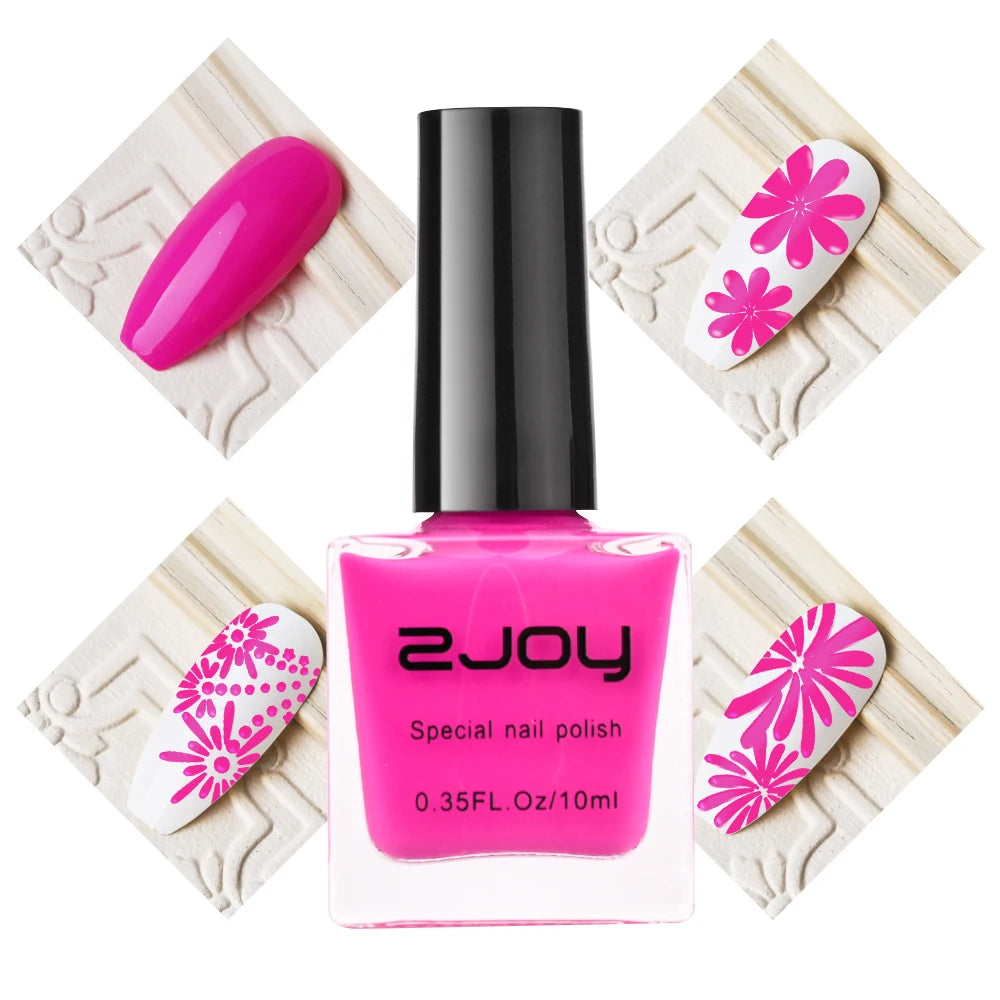 10ml Nail Stamping Polish Varnish Black White Colorful Nail Printing Lacquers for Stamping Plate 30 Colors Nail Stamping Polish Good Vibrations