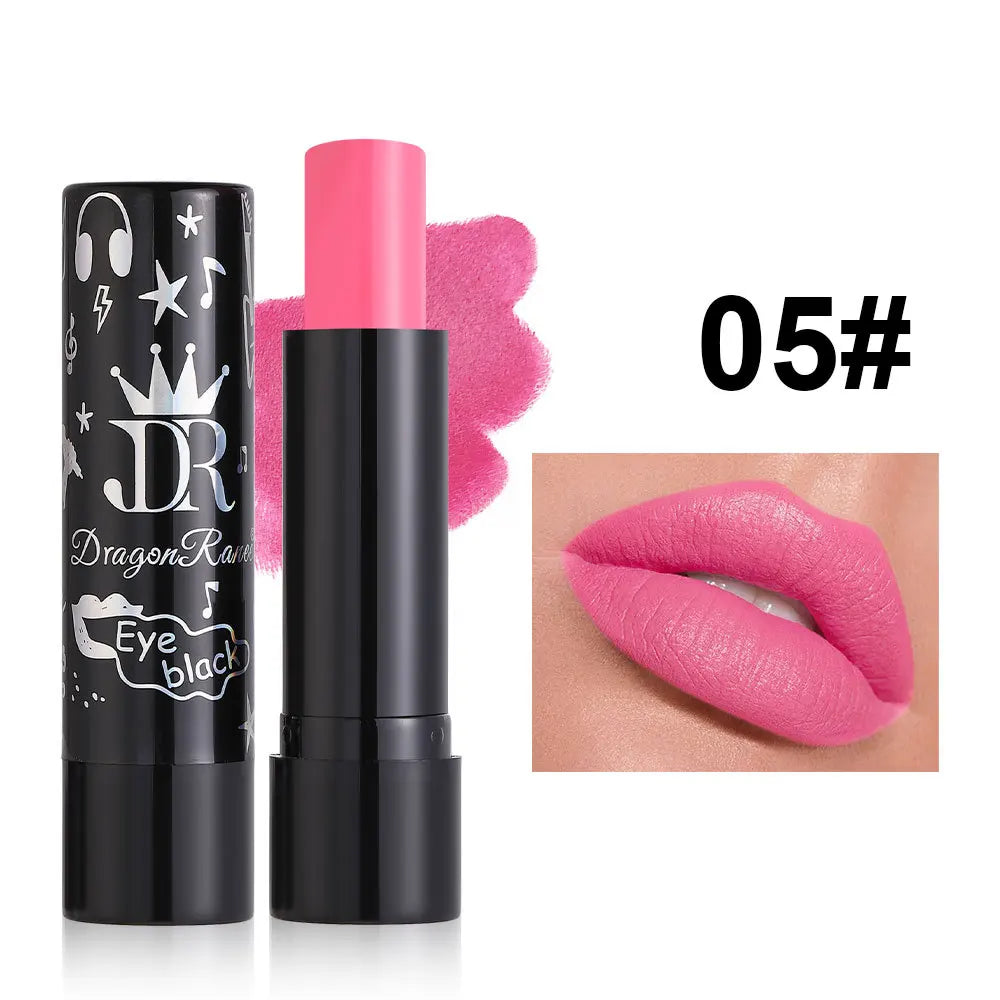 12 Colors Matte Nude Red Lipsticks Waterproof Pink Black Purple Velvet Lipstick Long Lasting Makeup Lip Stick Halloween Cosmetic Good Vibrations
