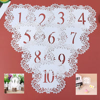 10pcs/set Table Numbers 1-10 11-20 Table Number Cards for Weddings Party Banquet Good Vibrations