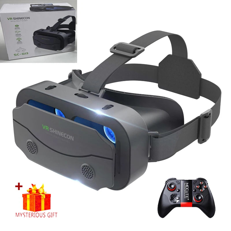 VR Glasses Virtual Reality Headset Viar Devices Helmet 3D Lenses Smart Goggles For Smartphones Phone Mobile Gogle Game Accessory Good Vibrations