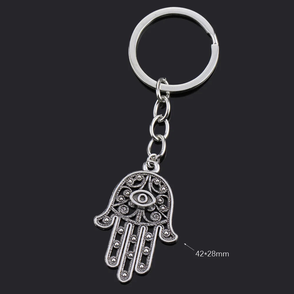 Fashion Animal Women Keychain Car Moon Cat Dog Love Heart Key Chain Friends Gift Jewelry Bag Pendant Wing Evil Eye Angel Turtles Good Vibrations