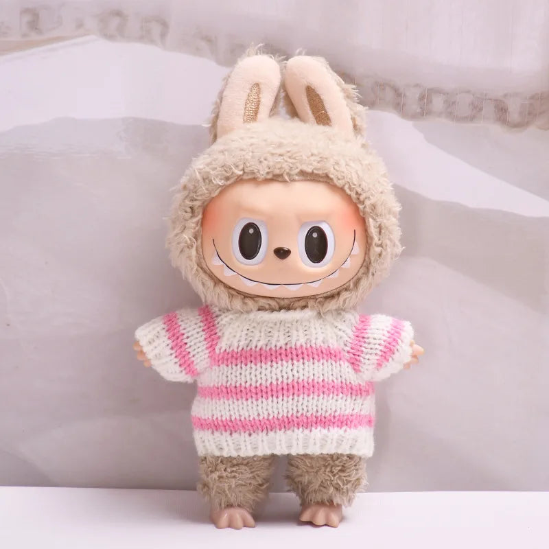 17cm Cute Mini Plush Doll'S Clothes Outfit Accessories For Korea Kpop Exo Labubu Idol Dolls Sweater Clothing DIY Kids Girl Gift Good Vibrations