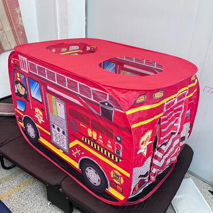 Children's Car  Tent House Fire Truck  Indoor And Outdoor Game House With Sunroof  Toys Good Vibrations