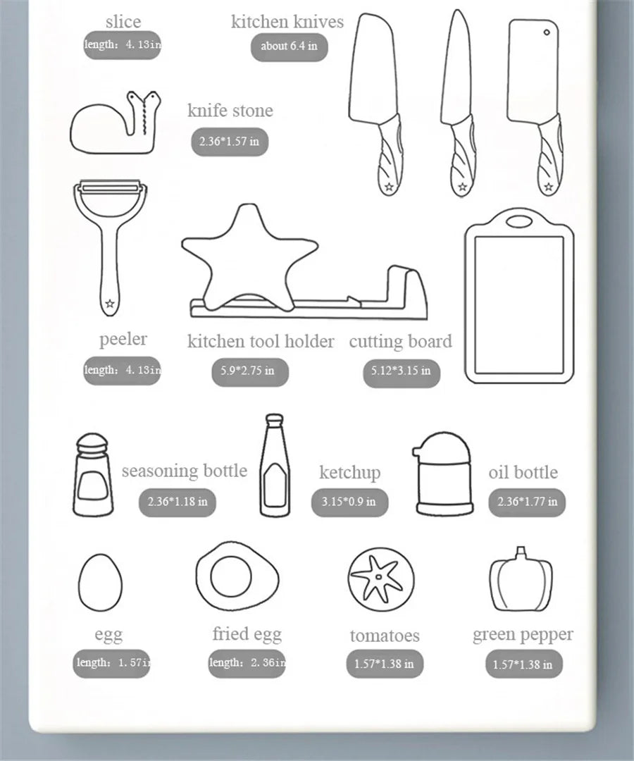 Toy Kitchen for Kids Cooking Utensils Children's Pretend Play Cutting Miniature Food Set Pot Pan Educational Unisex Novel Gift Good Vibrations